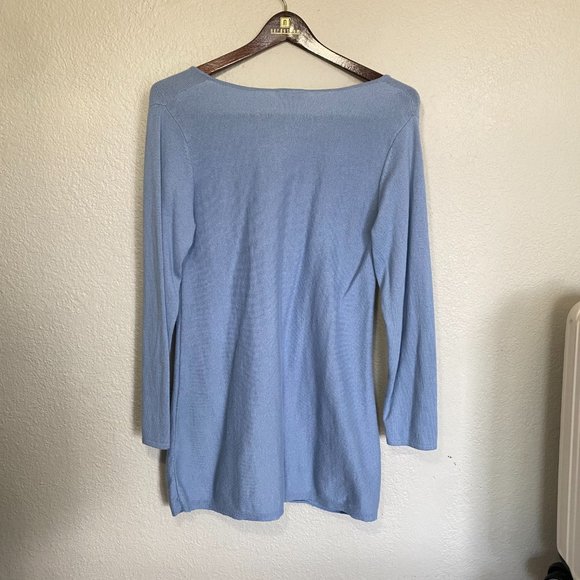 J. Jill V Neck Lightweight Tunic Sweater Women's Size S - Picture 4 of 11